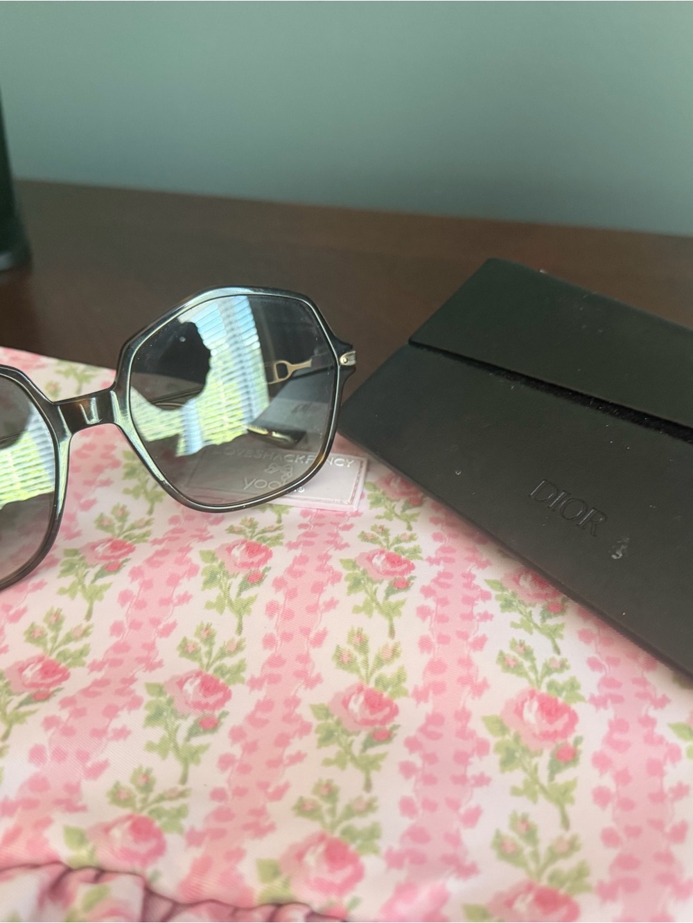 Dior Black Hexagon Sunglasses